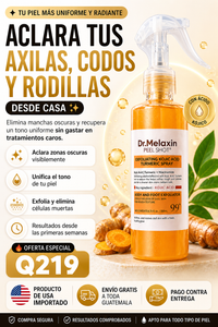 Melaxyn® Spray Exfoliante aclara zonas oscuras unifica el tono de tu piel IMPORTADO